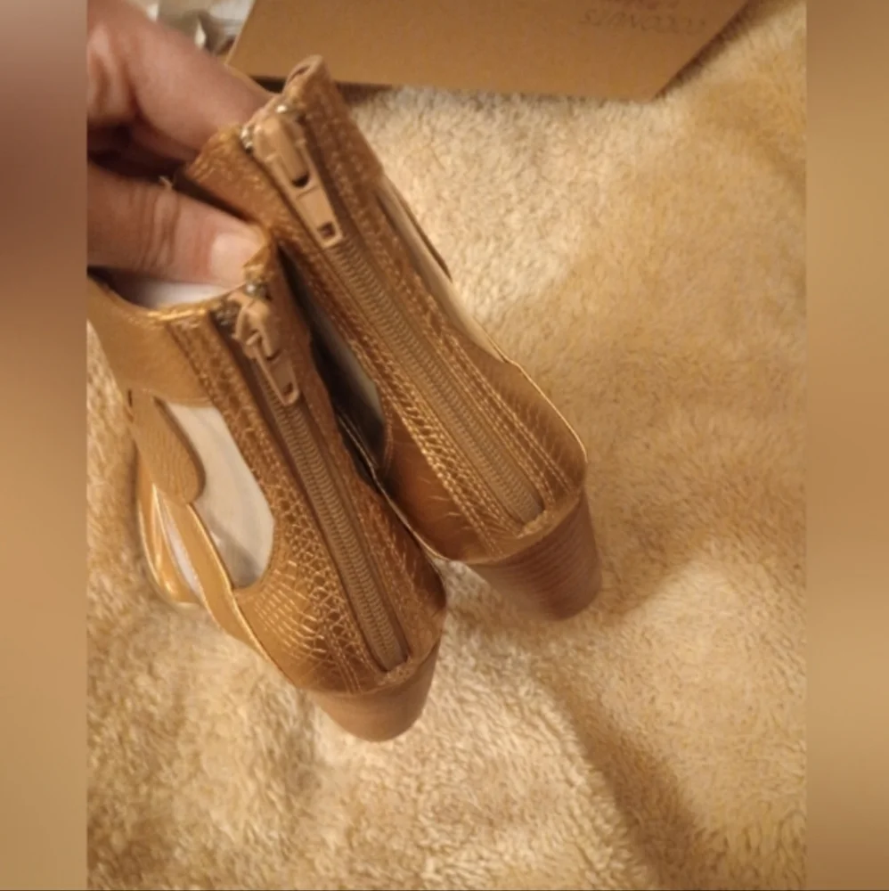 NWT Boho Golden Bronze Snake Formal Boots
